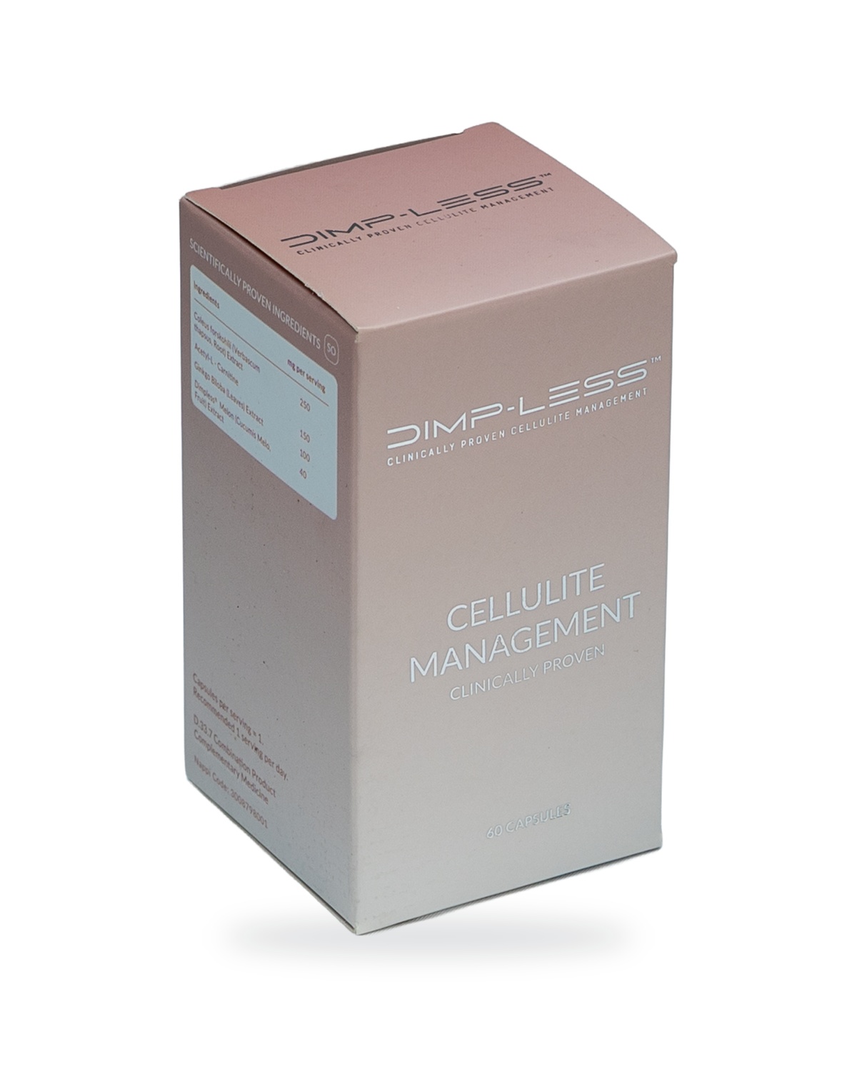 Equilibrium Dimp-Less Cellulite Management — Retail Box 3/4 View