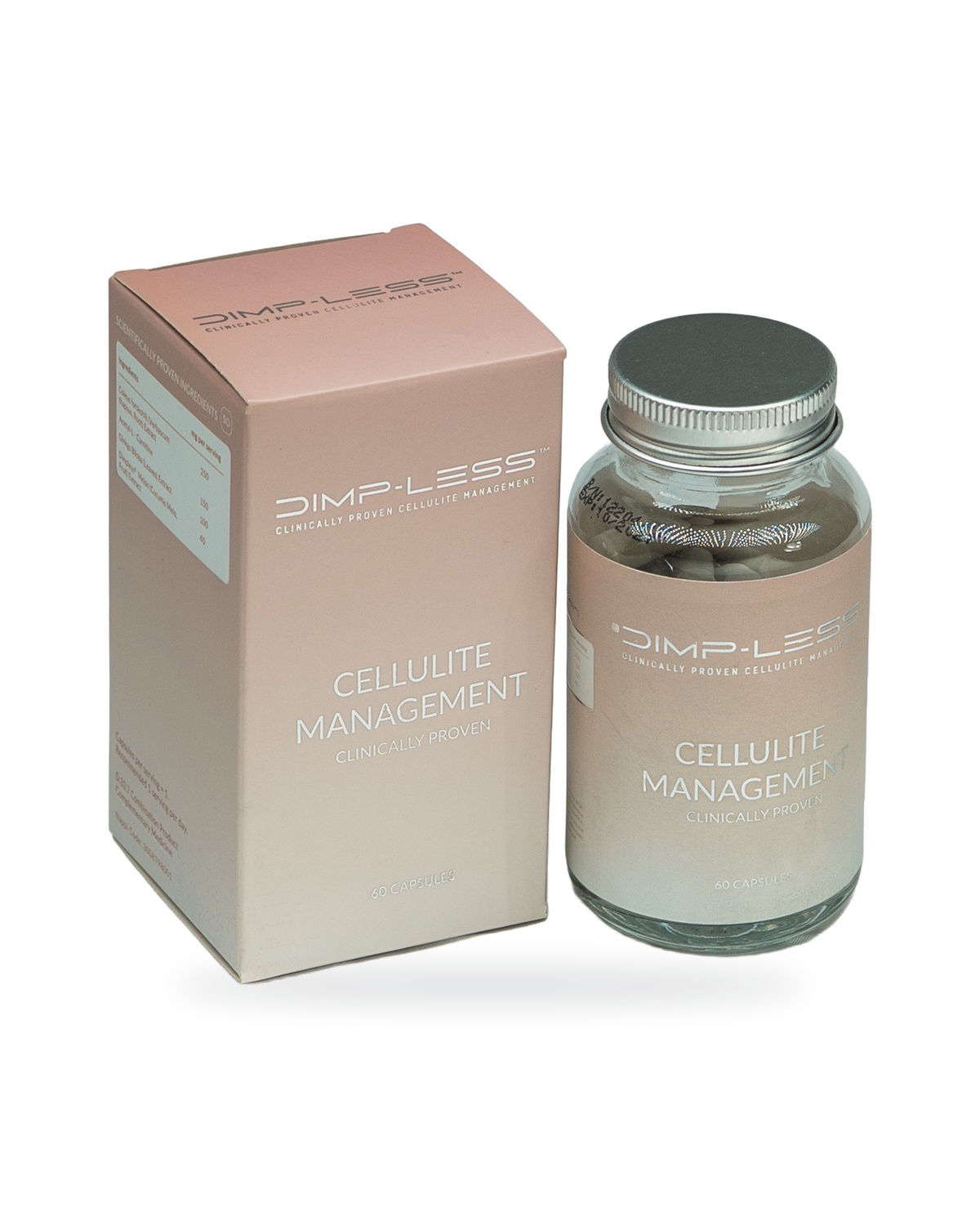 Equilibrium Dimp-Less Cellulite Management — Box and Capsule Bottle