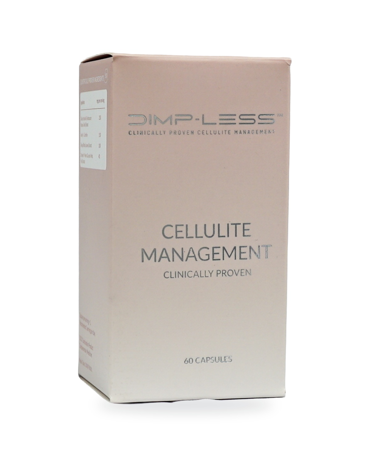 Equilibrium Dimp-Less Cellulite Management — Nutritional Side Panel
