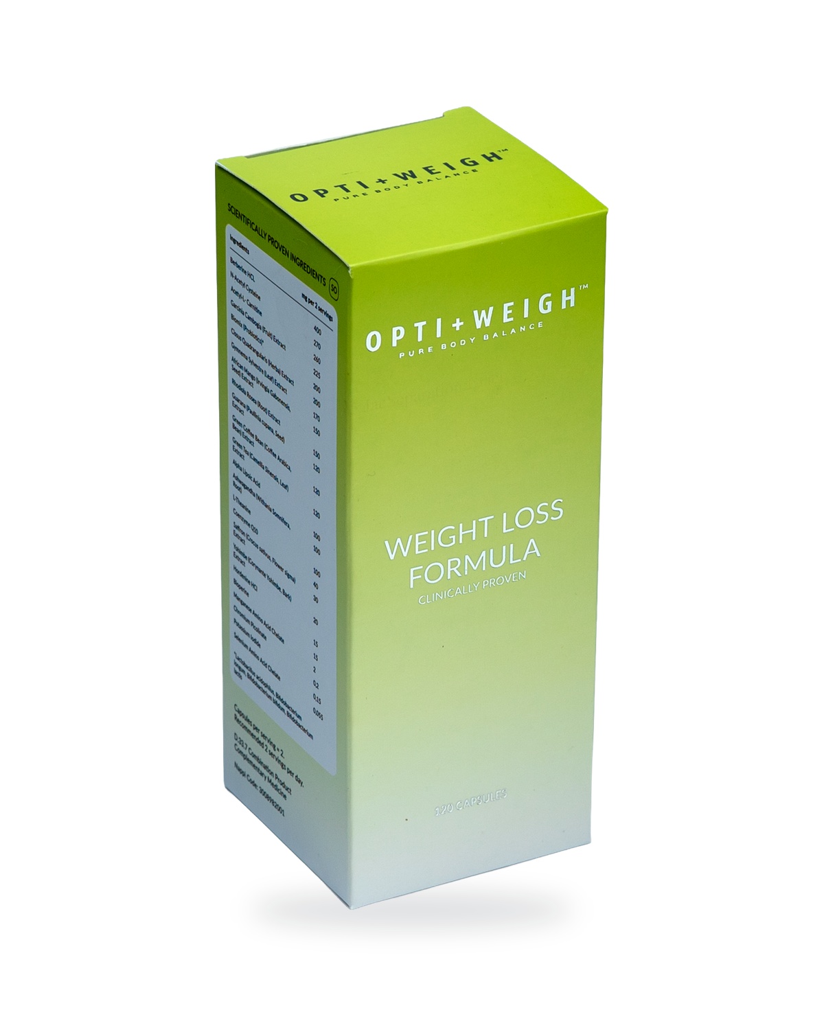 Equilibrium Opti+Weigh Weight Loss Formula — Retail Box 3/4 View